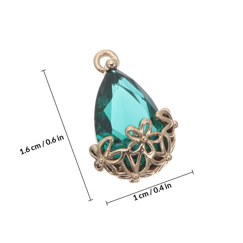 10pcs Water Drop Designed Ear Pendant DIY Crystal Charms DIY Accessories - Image 2