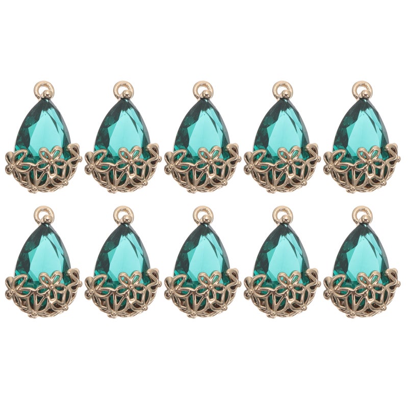 10pcs Water Drop Designed Ear Pendant DIY Crystal Charms DIY Accessories - Image 1
