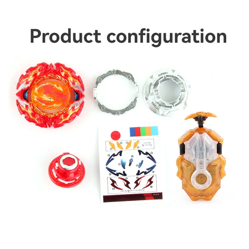 Esste Battling Tops Burst DB B-191 Prominence Phoenix Tapered Universe with Right/Left Spin Bey Blades Launcher, Gaming Top Spinning Toy Gift for Boys (B-191-02) - Image 4