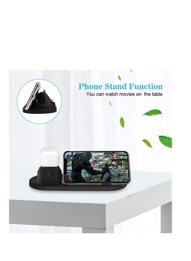 6 in 1 Wireless Fast Charging Stand for Apple Watch/AirPods/Apple iPhone/Samsung - Image 1