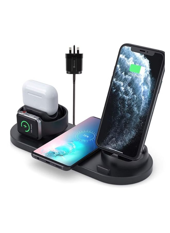 6 in 1 Wireless Fast Charging Stand for Apple Watch/AirPods/Apple iPhone/Samsung - Image 3