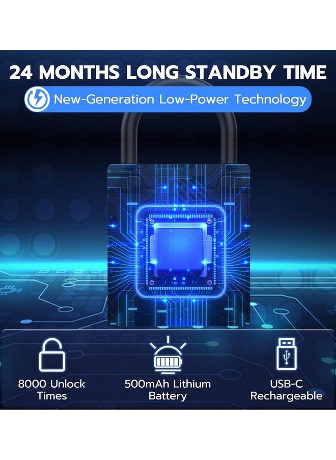 Elinksmart eLinkSmart Heavy Duty Smart Padlock with Key, Pad Lock with Code Keypad, Weatherproof Bluetooth RFID Keyless Electronic Digital Combination Lock for Gate Outdoor Fence Gym Locker Pool Shed Storage  - Image 5