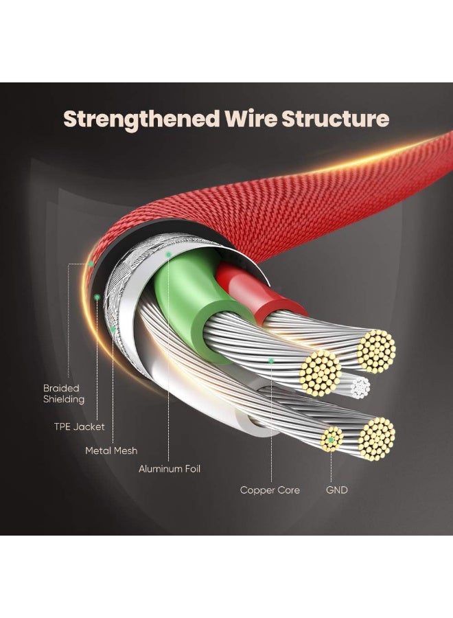 Cable UGREEN 60186 Charging Cable, USB Type-C To USB Type-C, 1M Fast Charging & Data Transfer – Red - Image 4