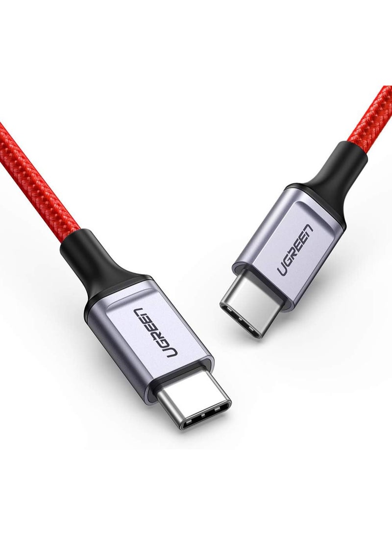Cable UGREEN 60186 Charging Cable, USB Type-C To USB Type-C, 1M Fast Charging & Data Transfer – Red - Image 1