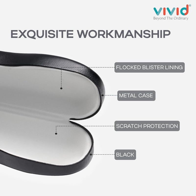 VIVID Vision Unisex Adult Lightweight Eyewear Specs Case Cover | Protect Eye Glasses | Chashma Dibbi | Spectacle Box | Closure - HINGE-SPRING | Metal - Image 2