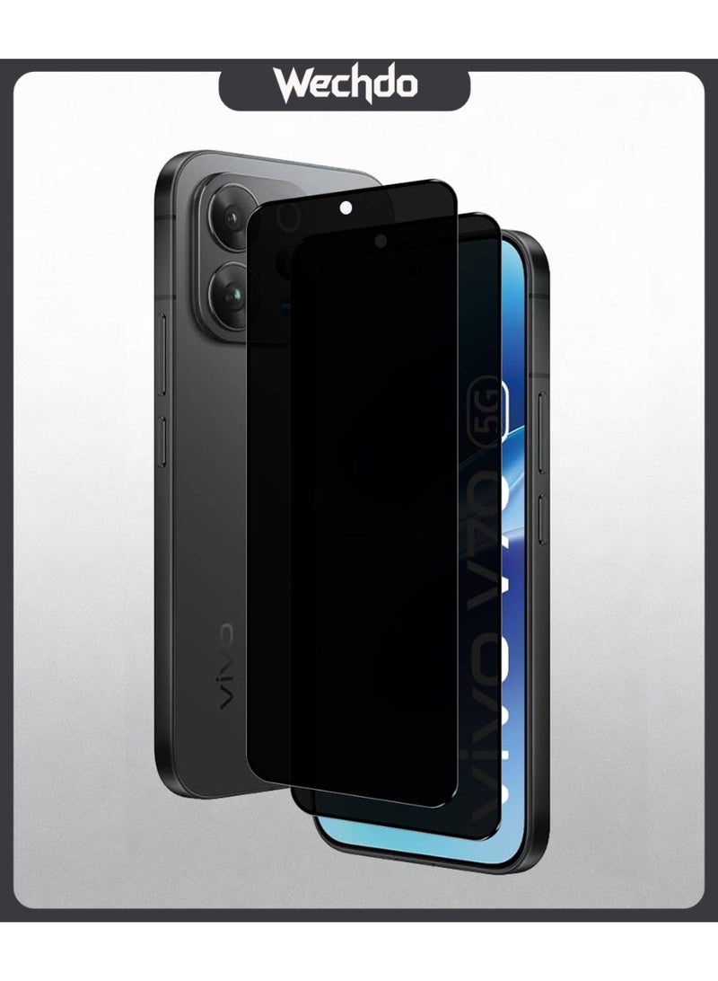 2 Pack for vivo V70 5G 6.59-Inch Premium Tempered Glass Privacy Screen Protector, with 9H Hardness, Anti-Fingerprint, Anti-Shatter, Bubble-Free & Easy Installation