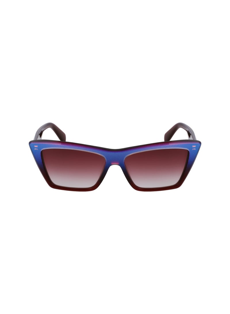Liu Jo FULL RIM ACETATE ACETATE LIU JO SUNS LJ802S 5414 (435) BLUE/BURGUNDY GLITTER - Image 2