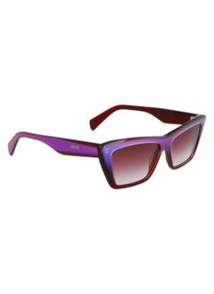 Liu Jo FULL RIM ACETATE ACETATE LIU JO SUNS LJ802S 5414 (435) BLUE/BURGUNDY GLITTER  - Image 3