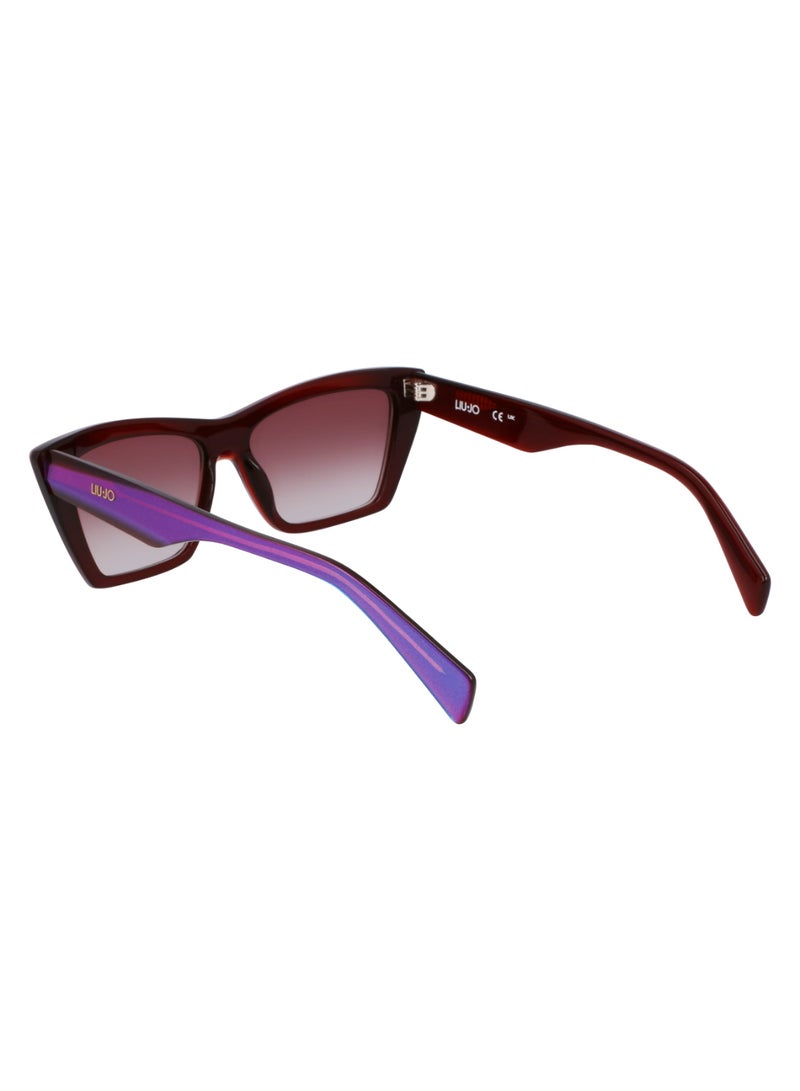 Liu Jo FULL RIM ACETATE ACETATE LIU JO SUNS LJ802S 5414 (435) BLUE/BURGUNDY GLITTER - Image 5