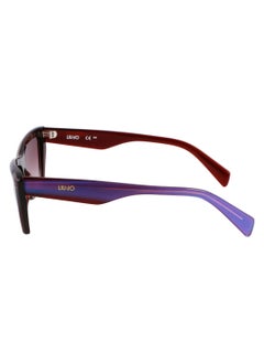 Liu Jo FULL RIM ACETATE ACETATE LIU JO SUNS LJ802S 5414 (435) BLUE/BURGUNDY GLITTER  - Image 4