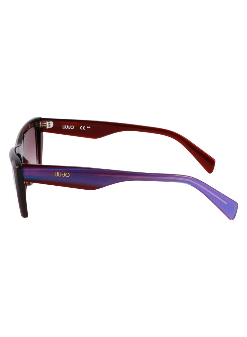 Liu Jo FULL RIM ACETATE ACETATE LIU JO SUNS LJ802S 5414 (435) BLUE/BURGUNDY GLITTER - Image 4