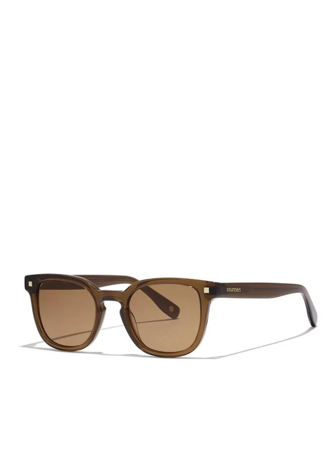 30Sundays REEF Unisex Brown Sunglasses - Frame Material: Acetate - Lens Color: Brown- Frame Color: Brown - Full Rim