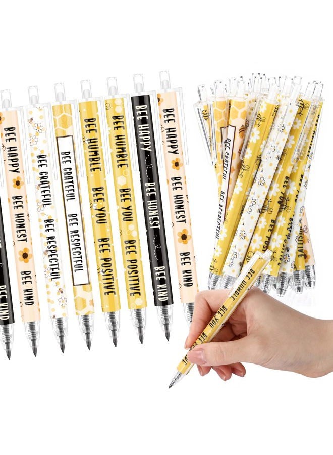 Sinload 60 Pcs Back to School Eternal Pencils Gift for Student from Teacher, Motivational Forever Pencils, First Day of School Gifts, Funny Welcome Rewards Stationery for Class, 6 Styles(Bee) - Image 1