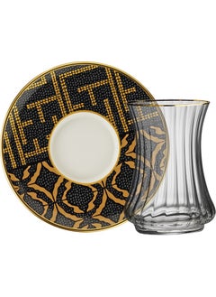 Sandro Moreno 1453 Kariye Optik 12 Piece Tea Set for 6 People 110 ml  - Image 4