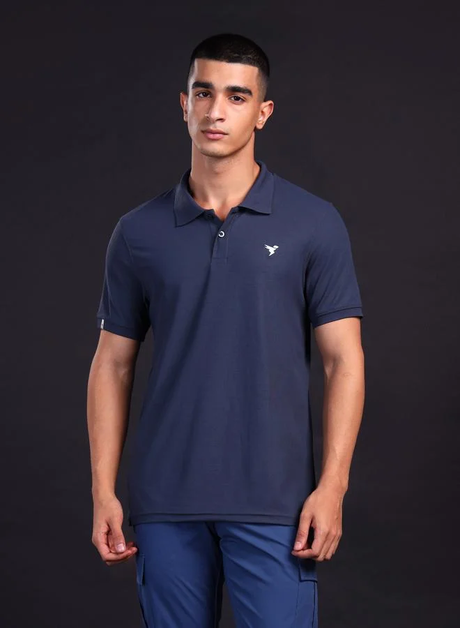 Technosport Technosport Men Solid Slim Fit Polo