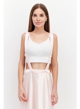 adidas Originals Women Sportswear Fit Outdoor Midi Skirt With Suspender, Pink  - Image 4