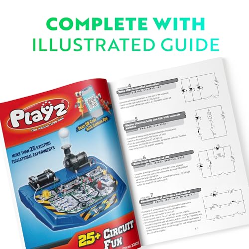 Playz Electrical Circuit Board Engineering Kit for Kids with 25+ STEM Projects Teaching Electricity, Voltage, Currents, Resistance, & Magnetic Science | Gift for Children Age 8, 9, 10, 11, 12, 13+ - Image 5