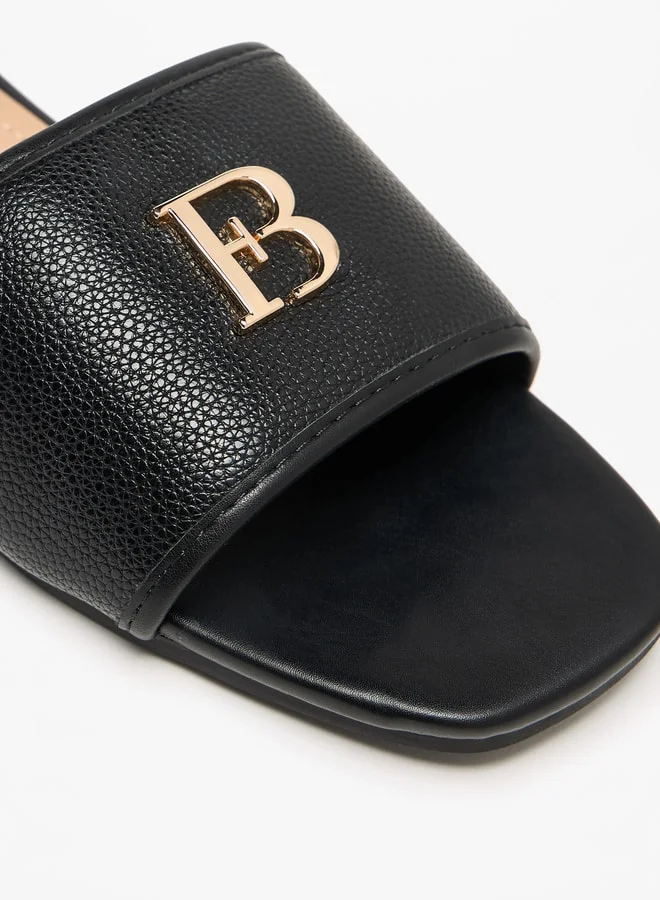 Flora Bella By Shoexpress Logo Accent Slip-On Sandals