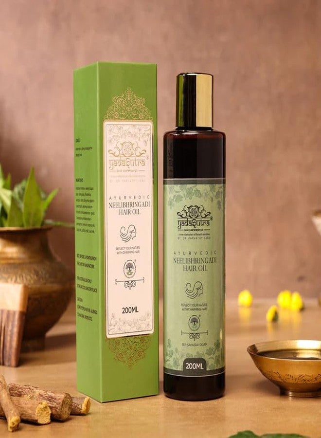 YADASUTRA Neelibhringadi Keram Ayurvedic Hair Oil 200ml, Traditional Herbal Blend with Indigo Bhringraj and Coconut Oil, for Anti Dandruff & Hair Growth - Image 1