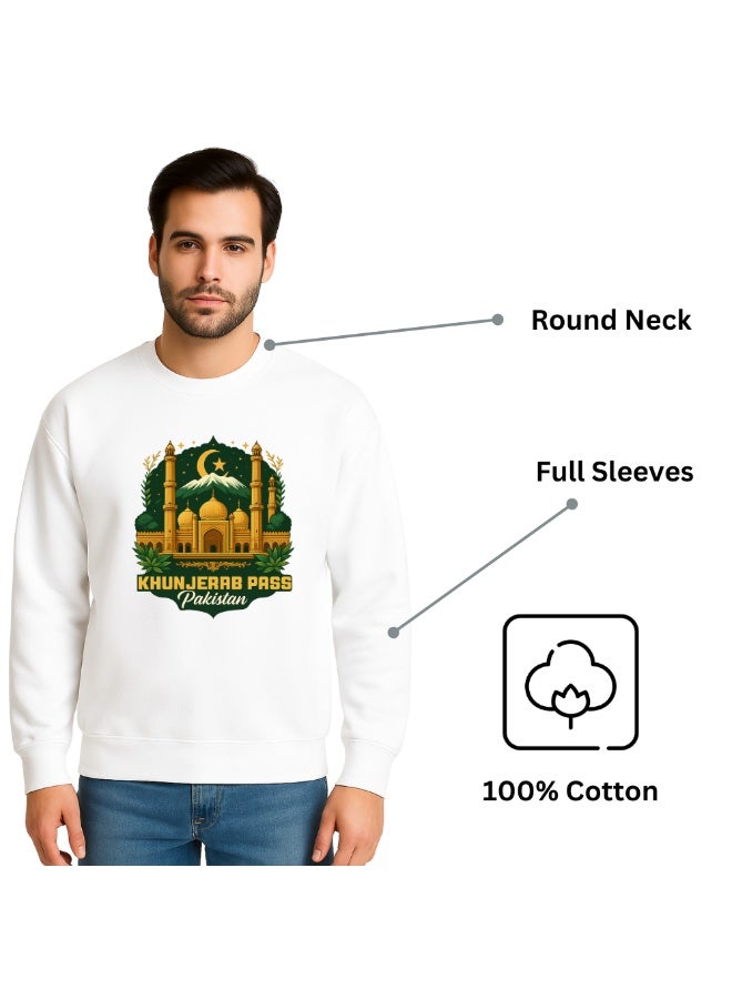 PRINTSHOP4ME Pakistan Men’s Sweatshirt Lahore Skyline Printed Long Sleeve Cotton Pullover Casual Travel Outdoor Wear  - Image 5