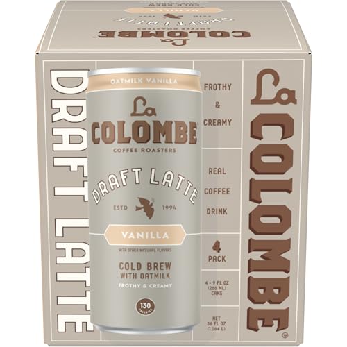 La Colombe Vanilla Draft Latte with Oatmilk  9 Fl Oz 4 Pack  100 Arabica Brazilian Cold Brew Coffee with NitrousInfused Oatmilk DairyFree Vegan Latte 120mg Natural Caffeine - Image 5