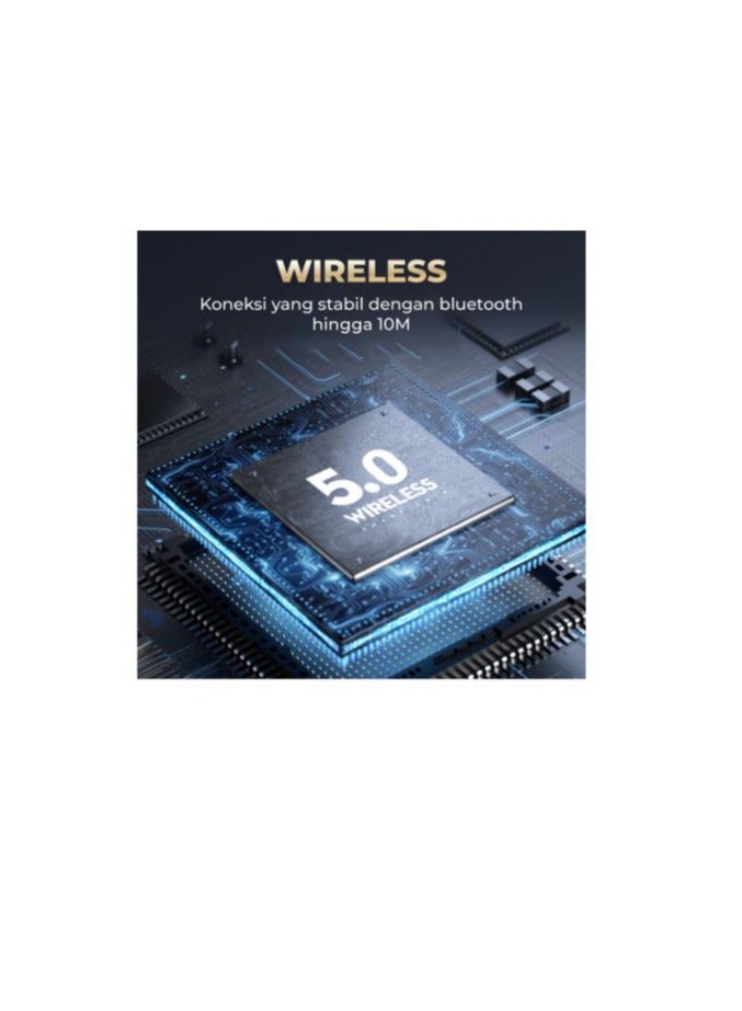 KISONLI A-8 Wireless Bluetooth Headset With Colorful RGB Light And Stereo Bass For Gaming Gamer Headset - Blue - Image 3