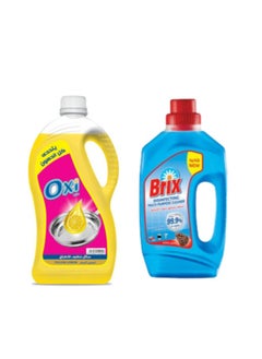 Oxi Dish Wash Lemon Yellow 2.5 kg + Brix 730 Ml 