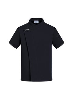 NIBEMINENT High-End Chef Uniform Short-Sleeved Summer Hotel Restaurant Baking Restaurant Kitchen Stretch Hot Pot Chef Overalls Men  - Image 1