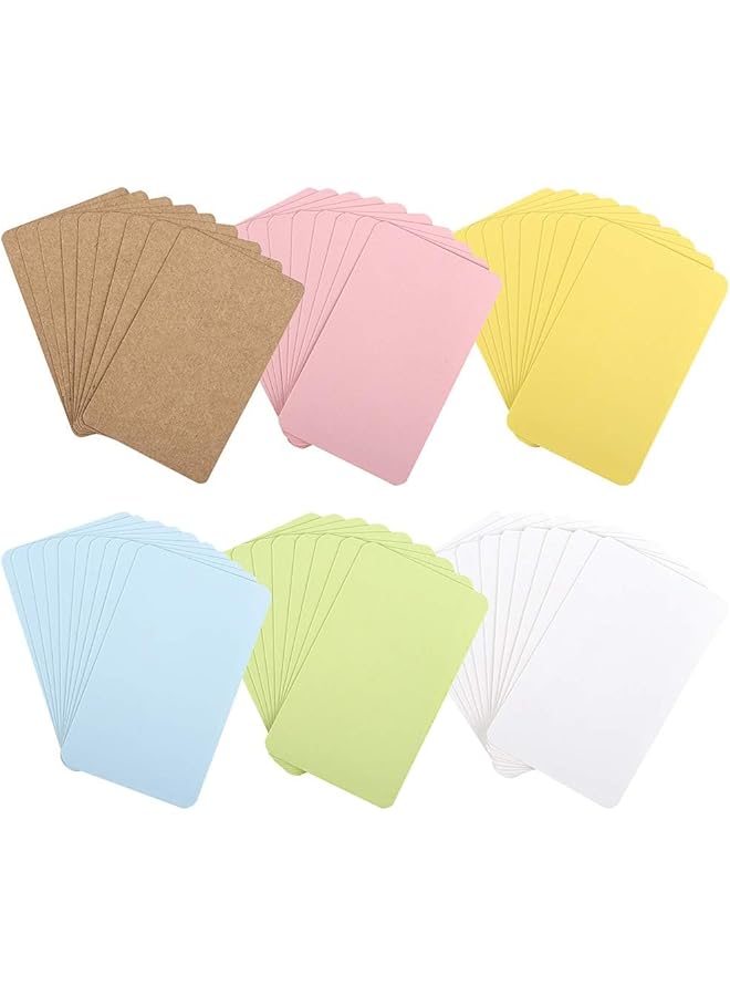 إيروريكس بطاقات ورق كرافت فارغة 600 قطعة كلمات رسائل ملاحظات بطاقات ورقية بطاقات أعمال بطاقات رسائل بطاقات هدايا DIY بطاقات كلمات مفردات حرفية صغيرة هدايا المهرجانات 6 ألوان - Image 1