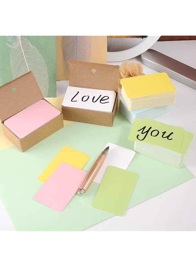 إيروريكس بطاقات ورق كرافت فارغة 600 قطعة كلمات رسائل ملاحظات بطاقات ورقية بطاقات أعمال بطاقات رسائل بطاقات هدايا DIY بطاقات كلمات مفردات حرفية صغيرة هدايا المهرجانات 6 ألوان - Image 3