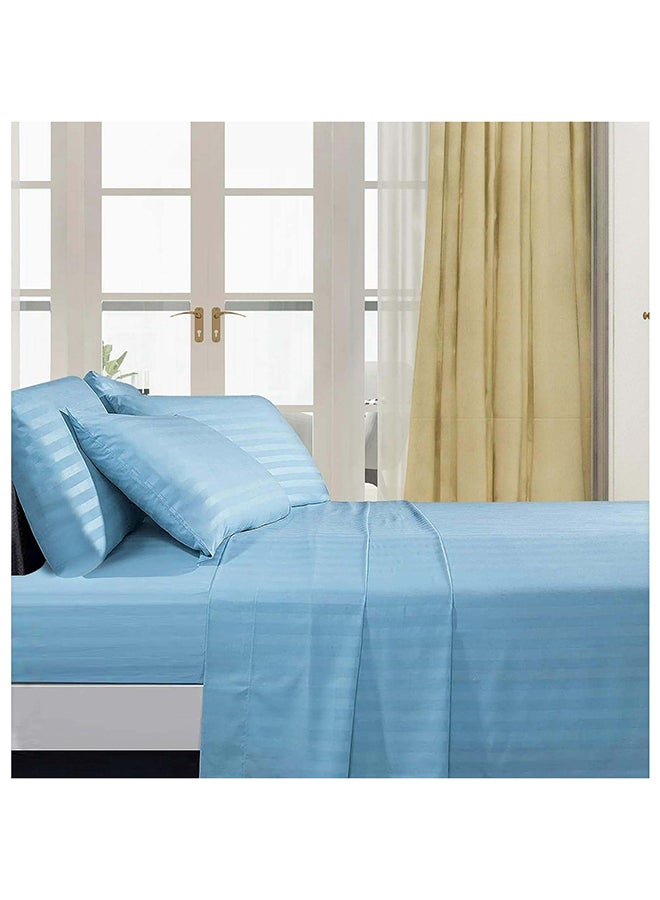 Hotel Collection HOTEL COLLECTION Stripe Double Sky Blue Duvet Cover set with 2 Pillow Case 220x240 cm  - Image 3