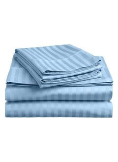 Hotel Collection HOTEL COLLECTION Stripe Double Sky Blue Duvet Cover set with 2 Pillow Case 220x240 cm  - Image 4