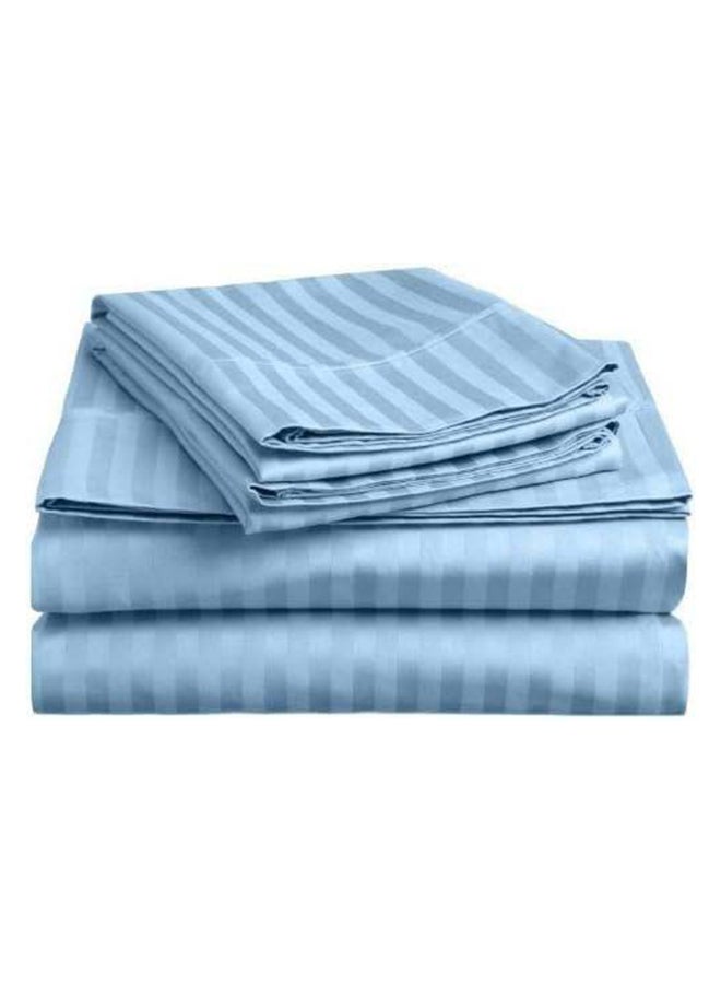 Hotel Collection HOTEL COLLECTION Stripe Double Sky Blue Duvet Cover set with 2 Pillow Case 220x240 cm  - Image 4