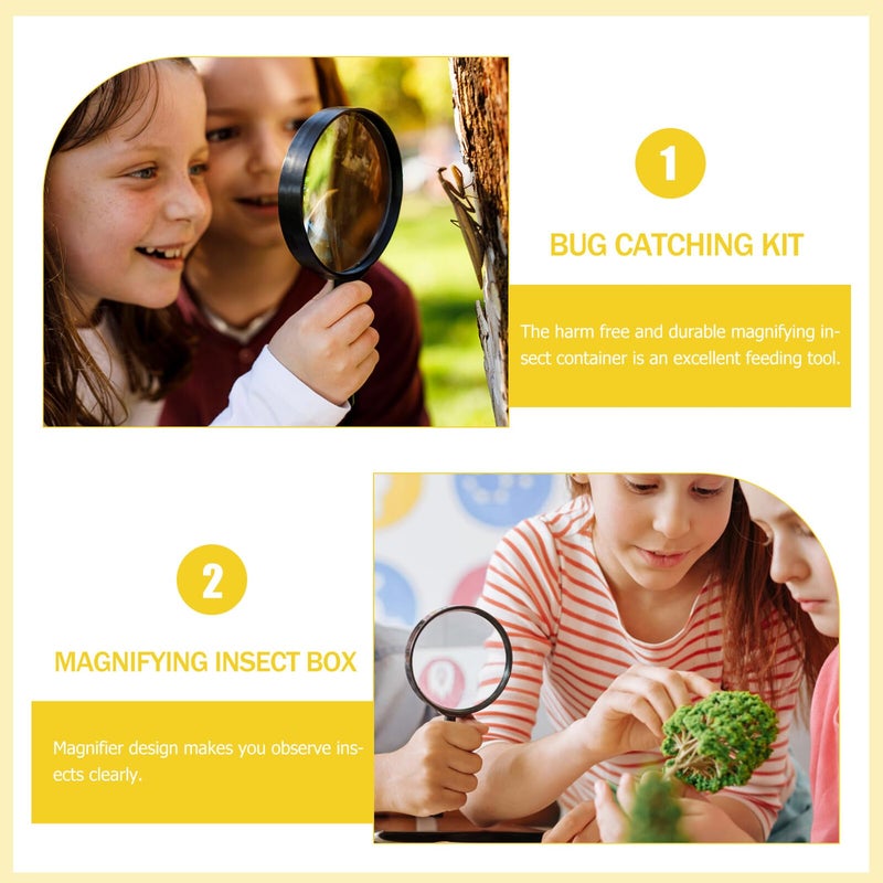 Portable Insect Viewing Box with Magnifier for Butterfly Bee Observation Easy Carry Science Exploration - Image 5
