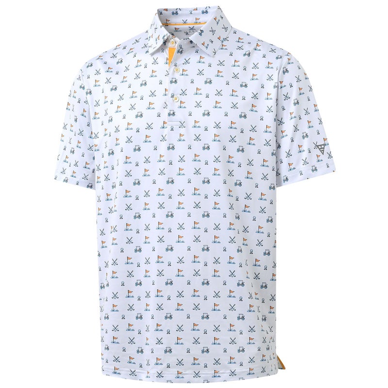 M MAELREG Boys Golf Shirts Moisture Wicking Quick Dry Fit Full Printing Short Sleeve Polo Shirts for Boys Size 10-12 - Image 1