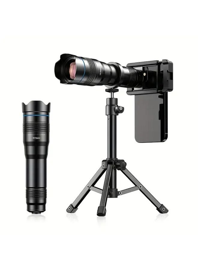 Apexel 36X HD Telephoto Lens with Tripod 4K Monocular Zoom for iPhone Samsung Smartphones Manual Focus Black - Image 4
