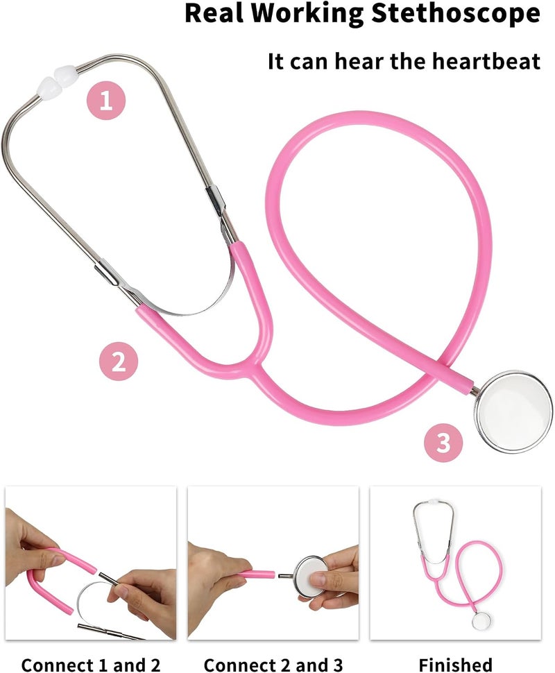 ANPHILE Kids Veterinarian Costume, Kids Doctor Vet Costume Outfit Pretend Play Dress Up Set for Career Day - Image 4