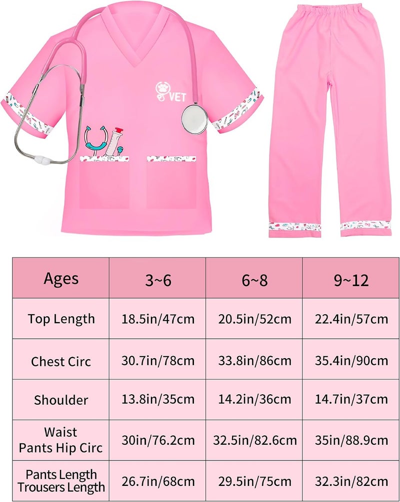 ANPHILE Kids Veterinarian Costume, Kids Doctor Vet Costume Outfit Pretend Play Dress Up Set for Career Day - Image 5
