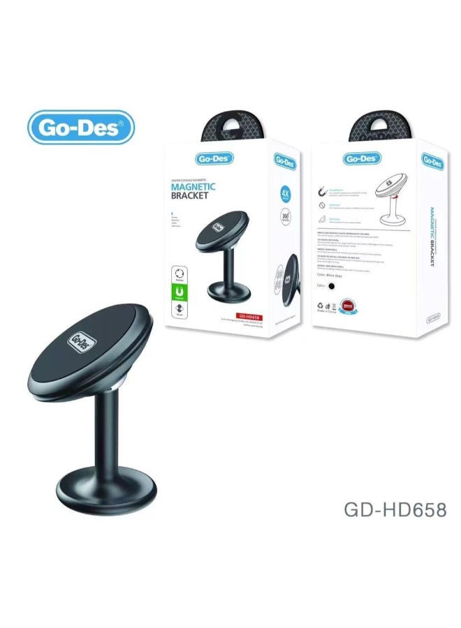 GO-DES GD-HD658 360° Rotation Super Magnetic Mobile Phone Car Holder for All Mobiles, Tablets and iPads - Image 1
