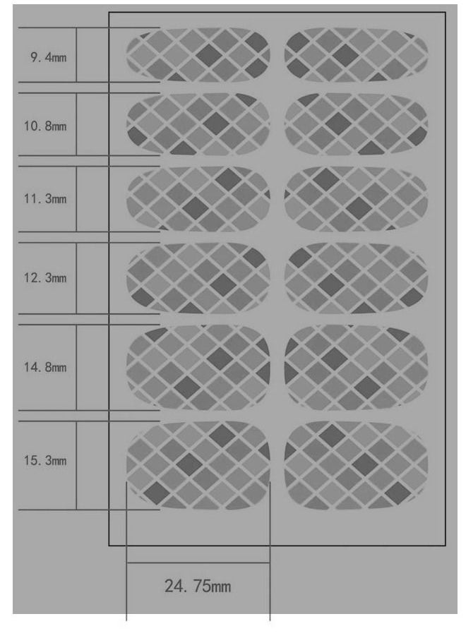 Generic - 12 Self-adhesive nail stickers with distinctive and unique design to decorate nails and give them wonderful look - Image 1