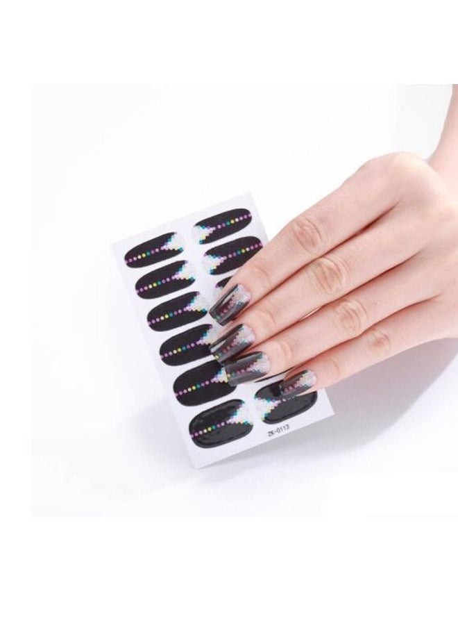Generic - 12 Self-adhesive nail stickers with distinctive and unique design to decorate nails and give them wonderful look - Image 1