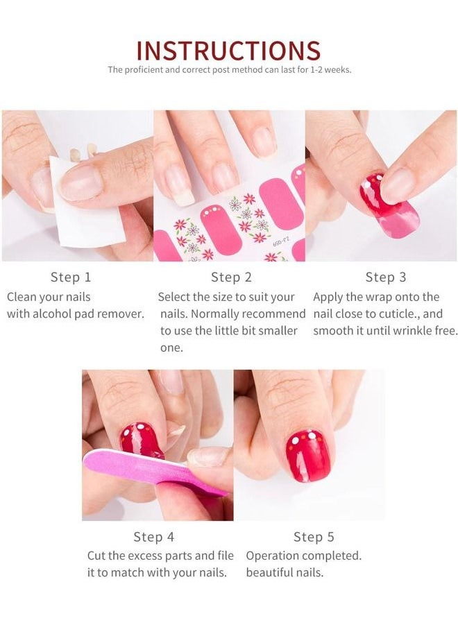 Generic - 12 Self-adhesive nail stickers with distinctive and unique design to decorate nails and give them wonderful look - Image 1