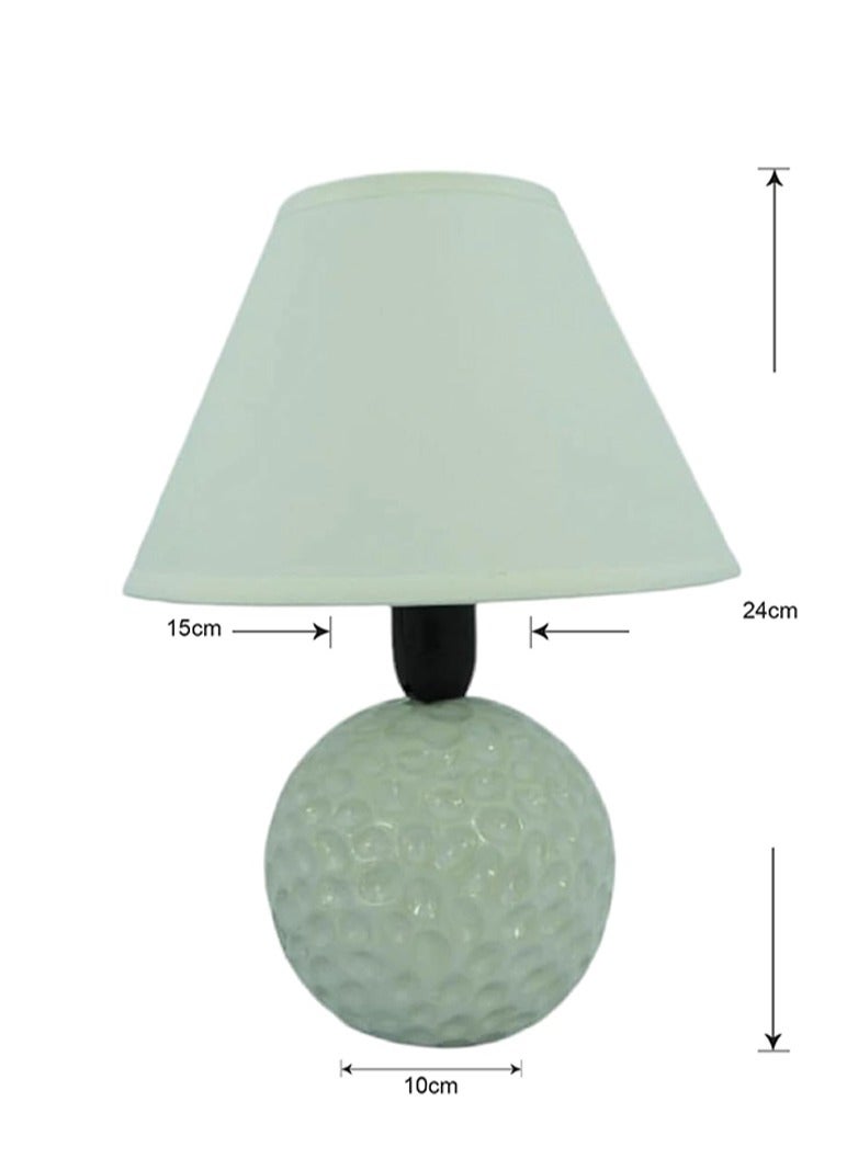 BABAZAM Ceramic Table Lamp Stylish Home Décor With Elegant Illumination White 24x18x10cm - Image 1