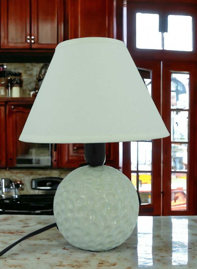 BABAZAM Ceramic Table Lamp Stylish Home Décor With Elegant Illumination White 24x18x10cm - Image 4