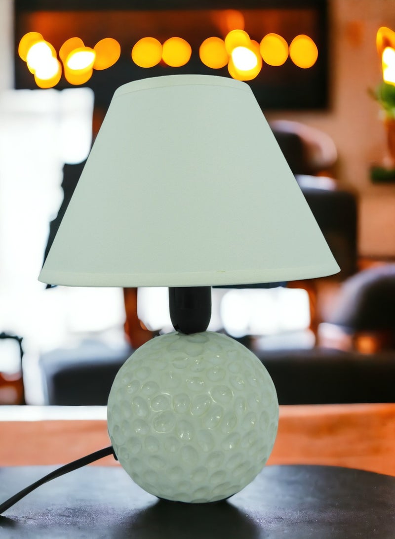 BABAZAM Ceramic Table Lamp Stylish Home Décor With Elegant Illumination White 24x18x10cm - Image 5