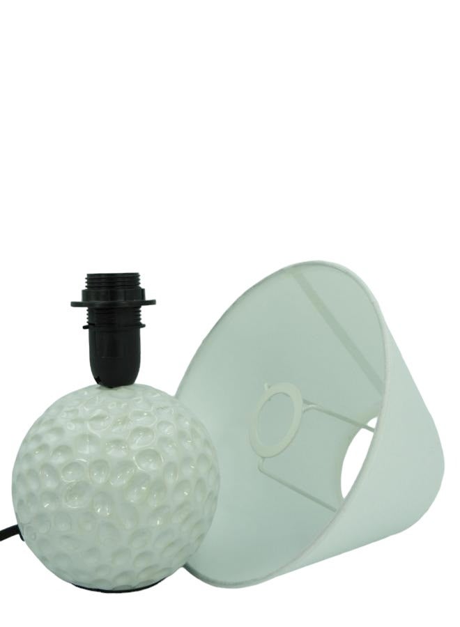 BABAZAM Ceramic Table Lamp Stylish Home Décor With Elegant Illumination White 24x18x10cm - Image 2