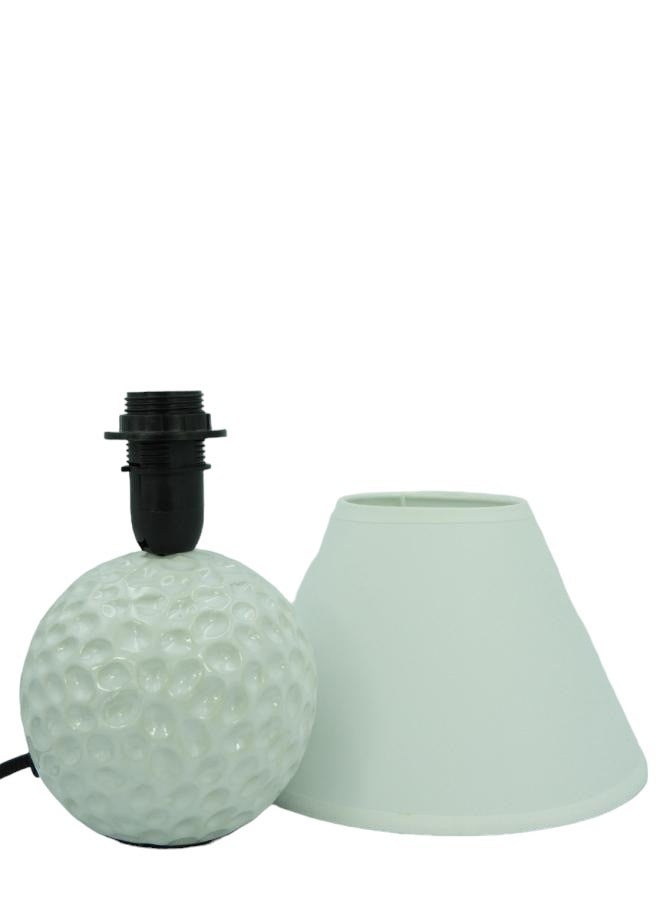 BABAZAM Ceramic Table Lamp Stylish Home Décor With Elegant Illumination White 24x18x10cm - Image 3