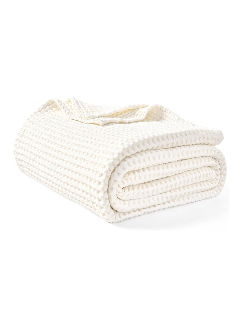 Cotton Vibes-Double Bed Sheet 220x200 cm White Color - Image 1