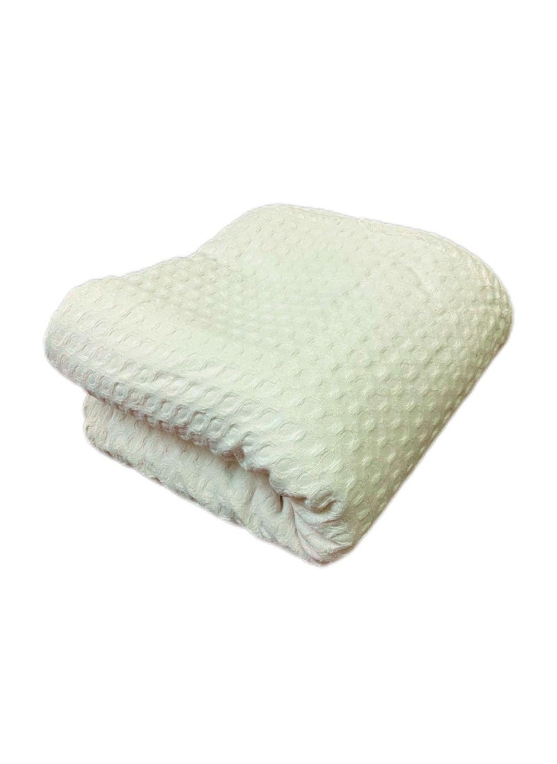 cotton vibes Cotton Vibes Single Bed Sheet Large Size White  - Image 2