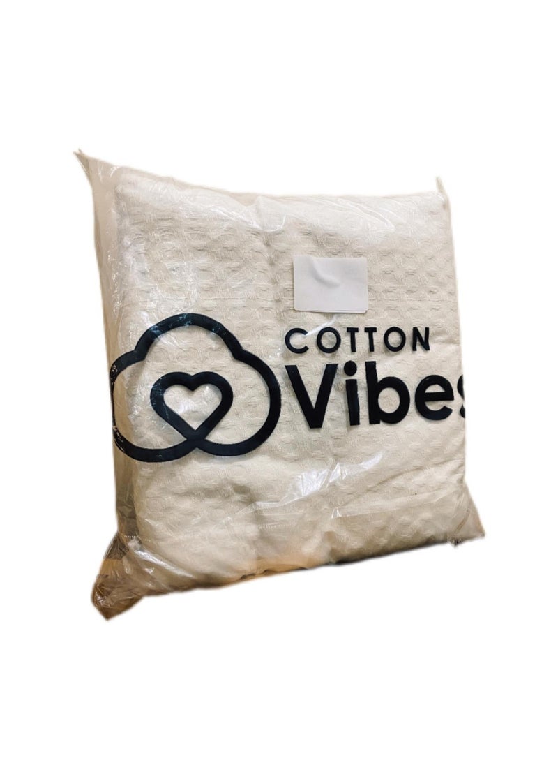 cotton vibes Cotton Vibes Single Bed Sheet Large Size White  - Image 3
